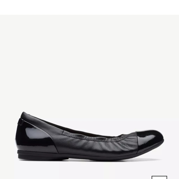 Clark's Rena Jazz Leather Ballerina Flats - Picture 1 of 9